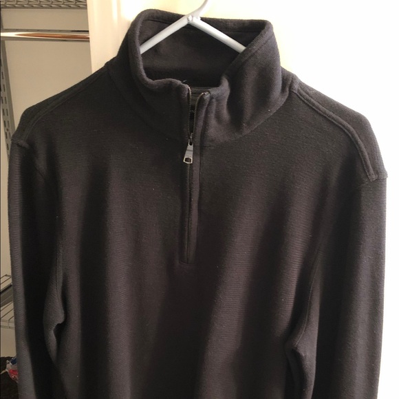 Banana Republic Half Zip Sweater Black Mens large. - Picture 4 of 4